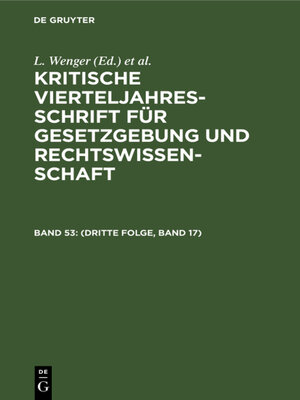 cover image of (Dritte Folge, Band 17)